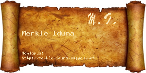Merkle Iduna névjegykártya